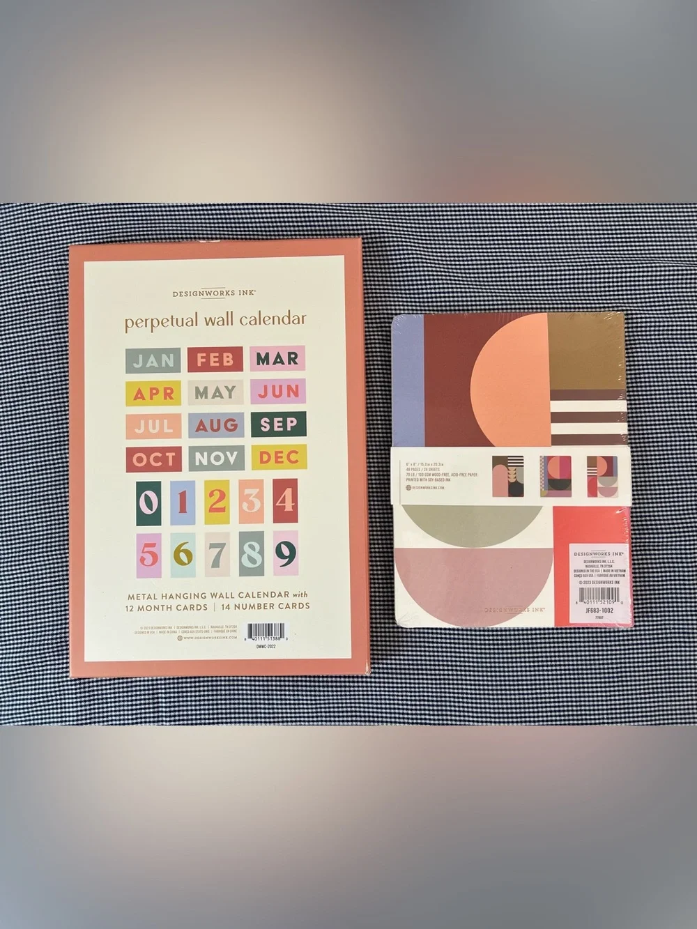 DesignWorks Ink - New Perpetual Wall Calendar & Geometric Notebooks Set